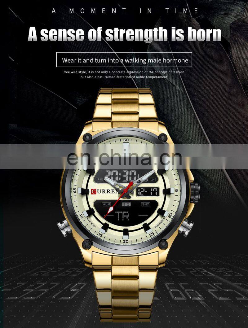 CURREN 8404 Top Luxury Brand Mens Watches Waterproof LED Quartz Digital Sport Fashion Men Wrist Watch