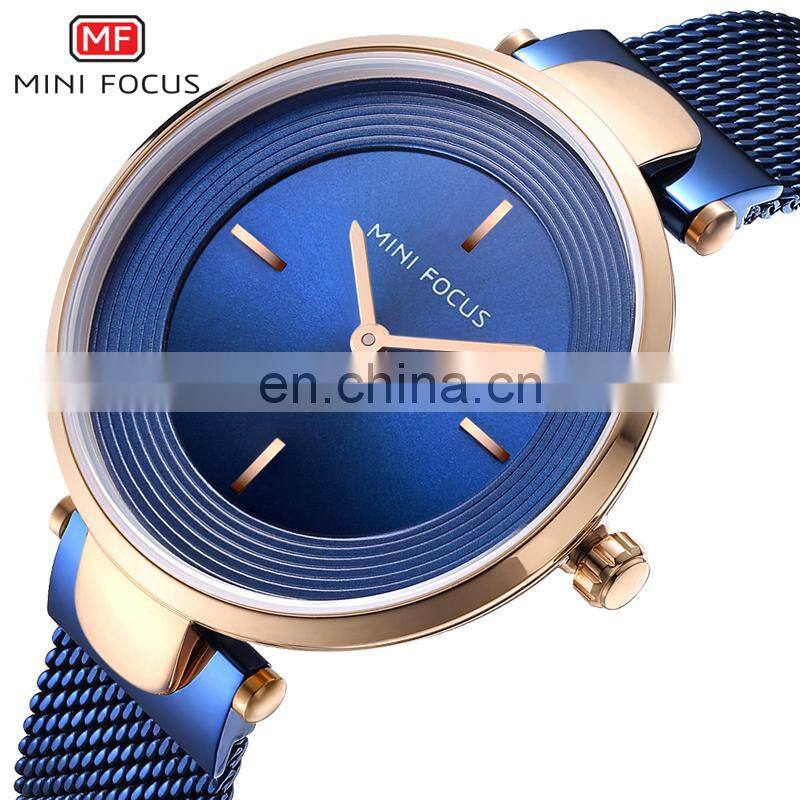 MINI FOCUS MF0195L Lady's Fashion&Casual Japan Quartz Watch Simple Style Stainless Steel Band Business Watch