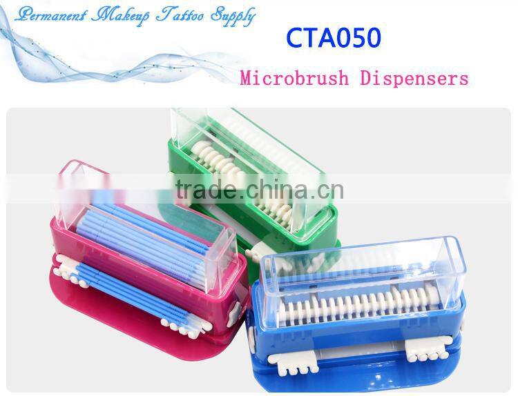 Hot sale permanent makeup accessories microbrush cotton swab dispenser