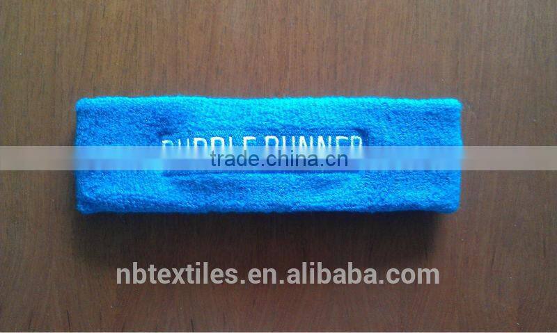 Elastic sport headband with emb. Logo