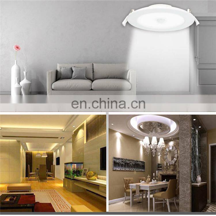 LED Ceiling Light 6W 9W 12W 15W 18W 20W 24W PIR Motion Sensor Ultra-thin LED Panel Downlight Recessed