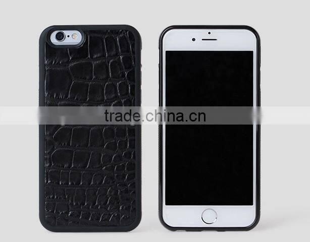 Luxury exotic skin real aligator leather case for iphone 6 plus