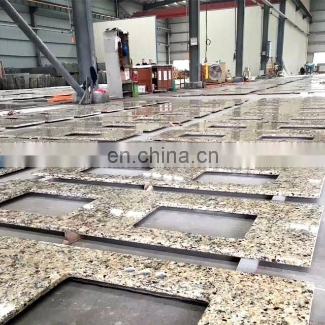 Granite prefab double sink vanity top