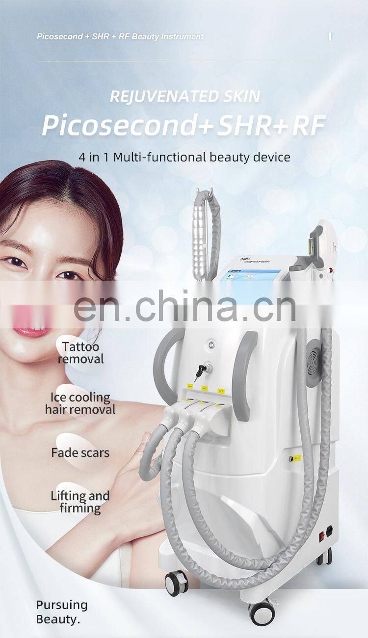 3 in 1 Multifunctional E-light IPL OPT RF ND YAG Laser Hair & Tattoo Removal Skin Rejuvenation Hair Removal Laser Beauty Machine