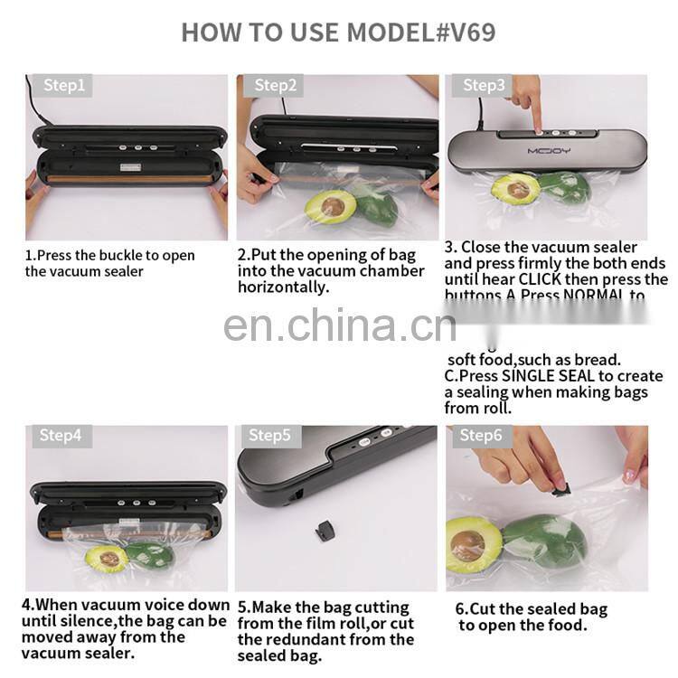 2021 Mini Heat Sealing Sealer Food Container Sealing Machine Vacuum Food Sealers machine V69