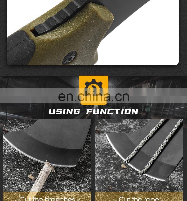 Outdoor multifunctional stainless steel axe safety fire axe high quality camping survival axe