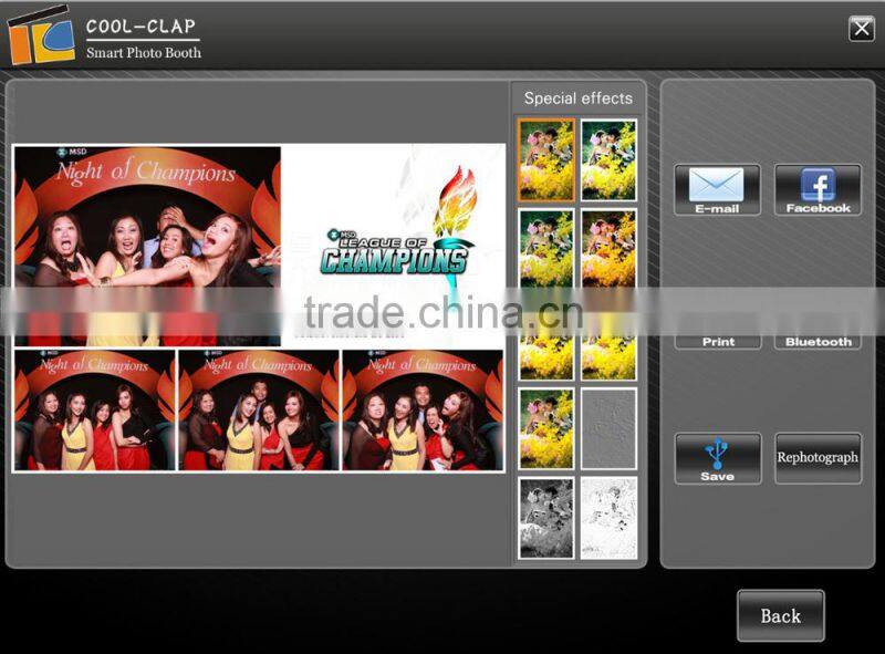 2014 New Touch Screen Self-service PhotoBooth For Wedding & Party Events