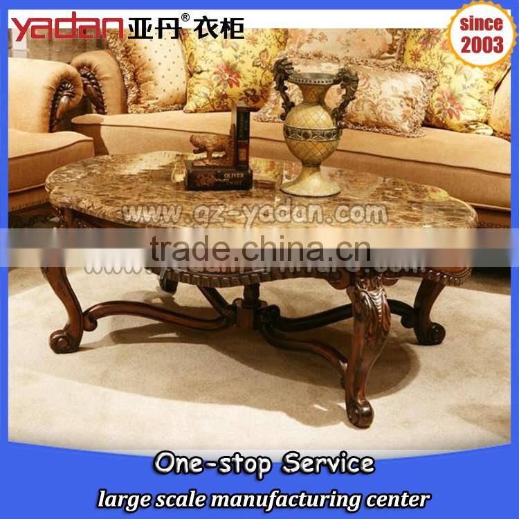 luxury modern wood and marble coffee table