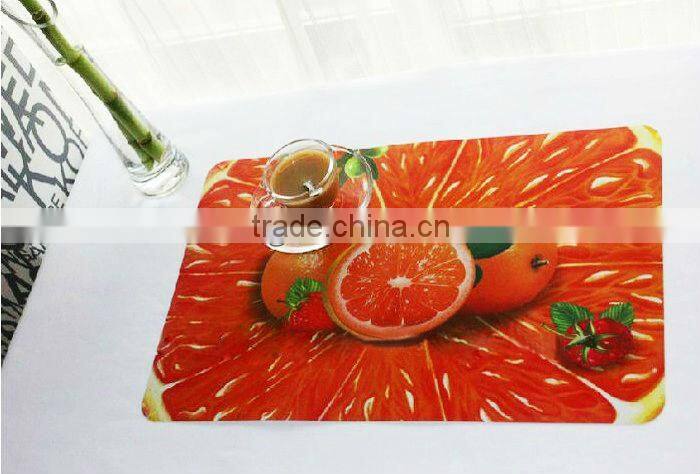 Purple flower dining table placemat for home