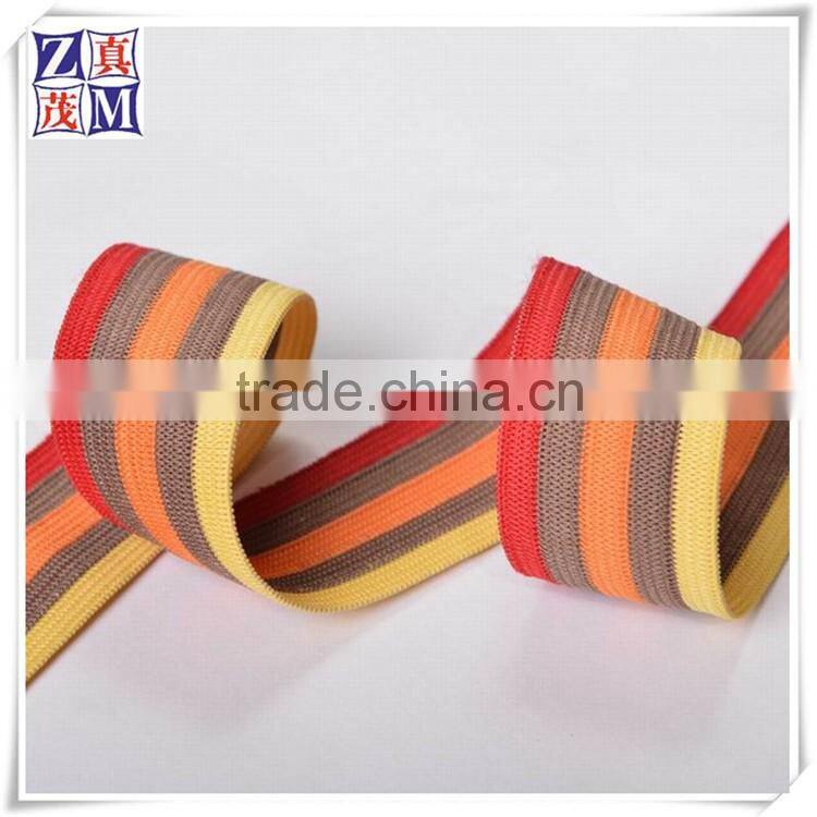 Wholesale crochet elastic binding striped webbing tape