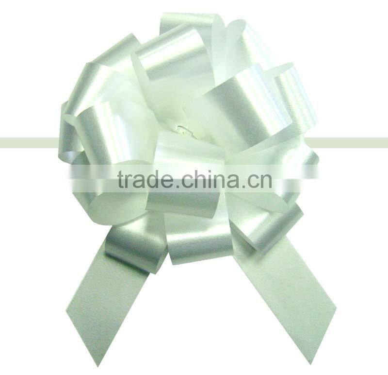 SP Handmade Blue Pull Bow Ribbon/Plastic Ribbon Pull Bow for Celebration Wedding or Wrapping Basket