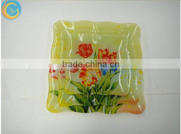 glass plate for table centerpieces fruit plate