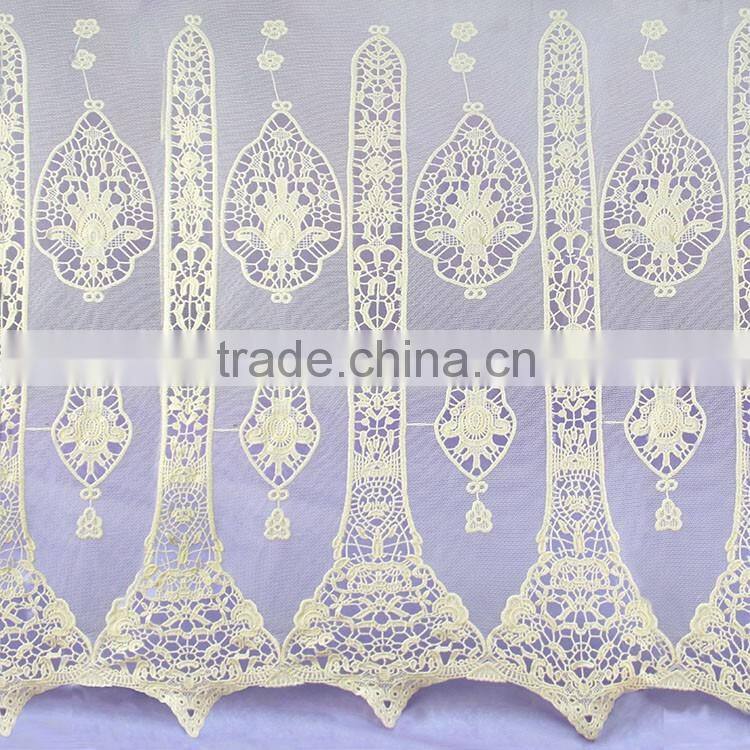 New style low cost plain white net embroidery fabric design 100% cotton mesh fabric
