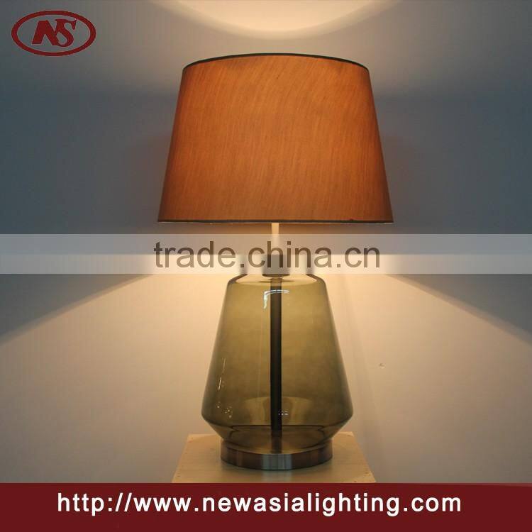 2016newest design blown Glass base table lamp fabric shade lamp for home decorate