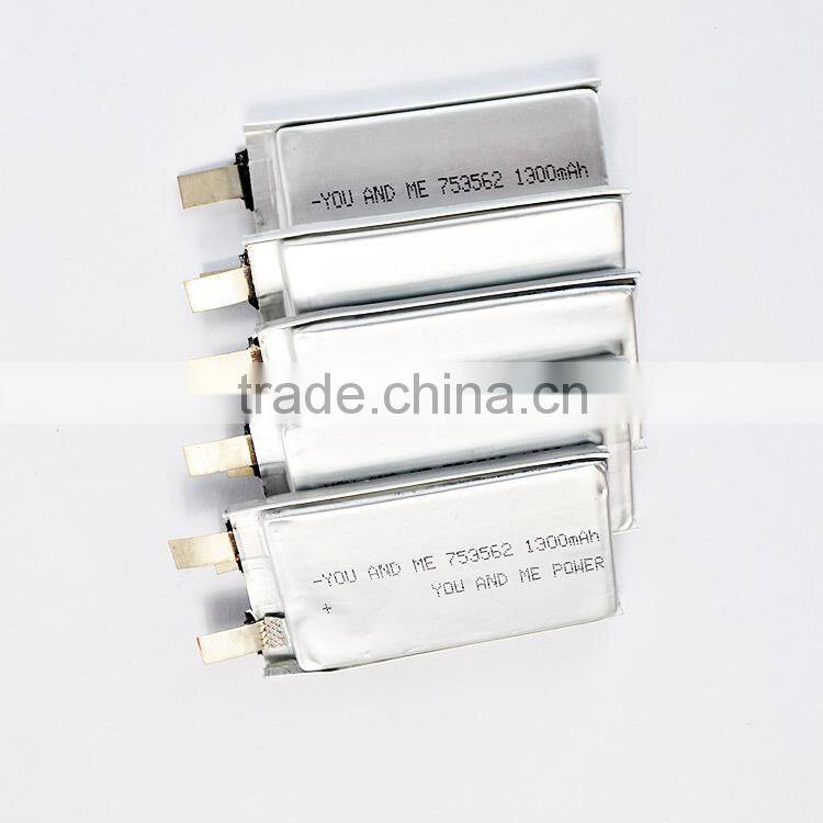 HRB 1300mah 25C lithium polymer battery cell 3.7V high capacity