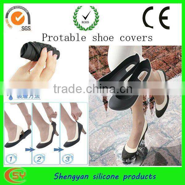 Fashion waterproof rubber shoe covers for women
