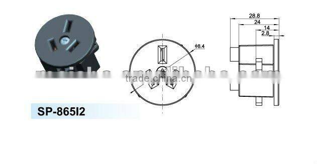 Female electric socket outlet of Australia type