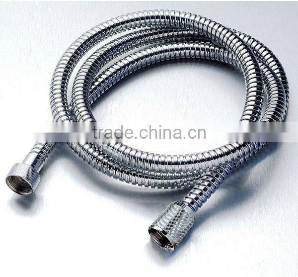 brass chrome double clip flexible shower tube