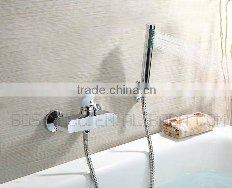 Guangzhou Hot Sale Single Level Brass And Stainless Steel Wall Bath Mixer