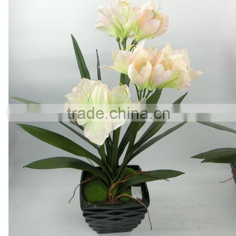 Pure handmade factory direct artificial flower /fake clivia wholesale price