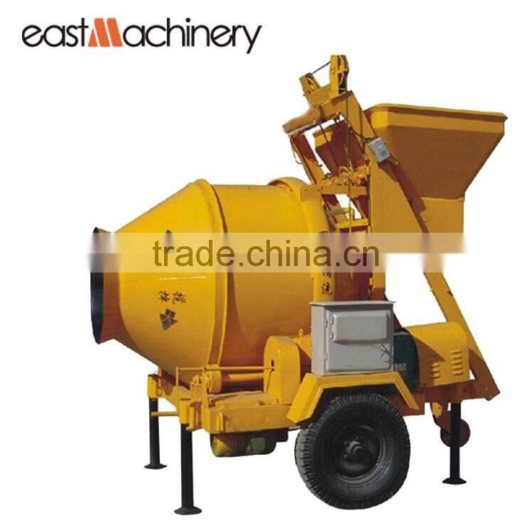 JZC350 Roller Drum Concrete mixer with Hydraulic type diesel engine mobile concrete mixer
