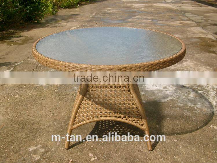Outdoor Round Wicker Coffee Table
