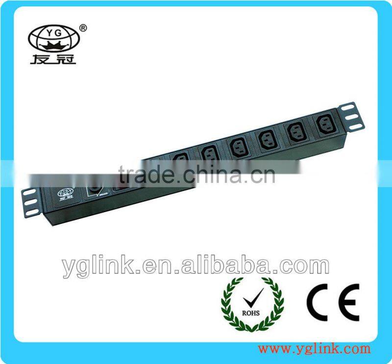 19'' IEC 320 C13 type IP PDU with overload protection