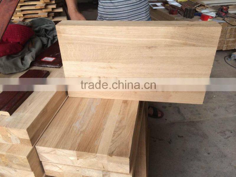 custom milled 3" thick unfinished oak wood stair treads