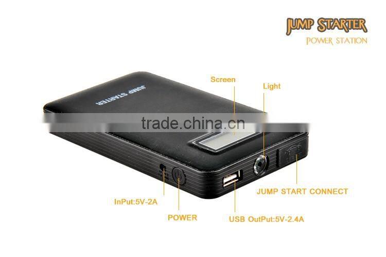 400A Peak Current Car Jump Starter Battery Charger with 6000mAh Power Bank with 2.4A USB Charging Port