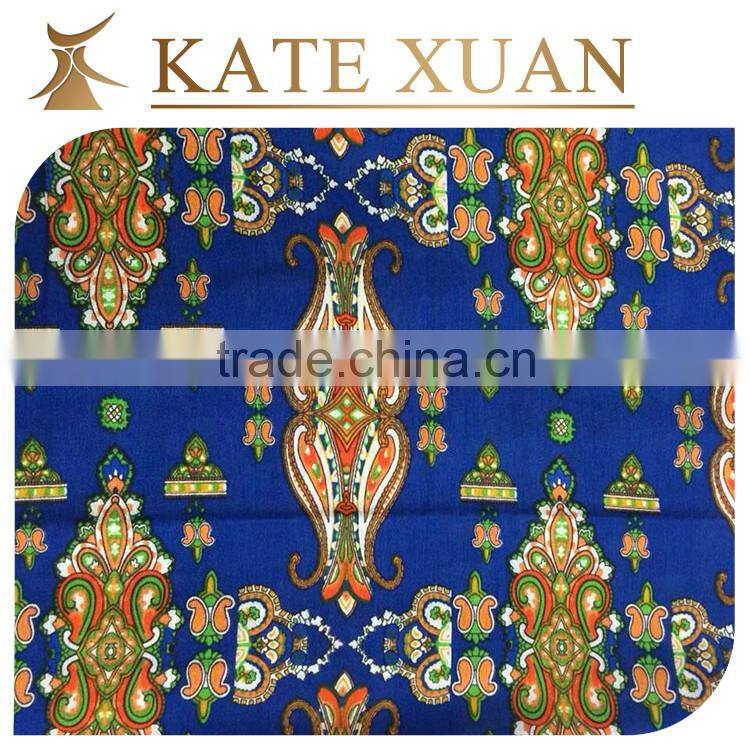 Modern autumn printed rayon crepe fabric