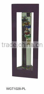 China Manufacture Triangular Wooden Frame Galileo Thermometer