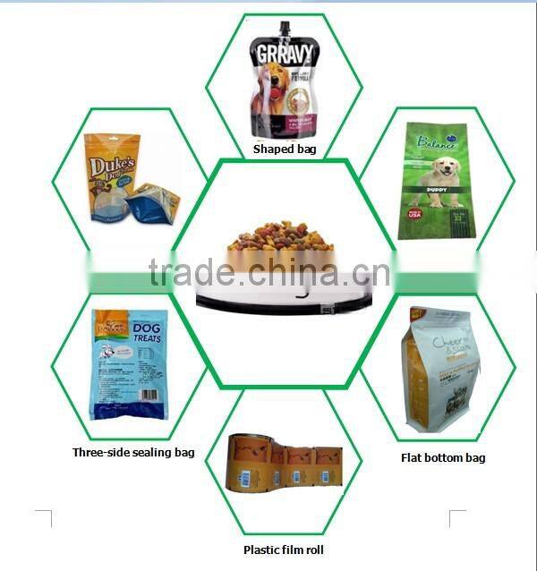Customized resealable pet food pouch /Stand up foil pet food pouch for wet cat food packaging/Baby food packaging pouch 15kg