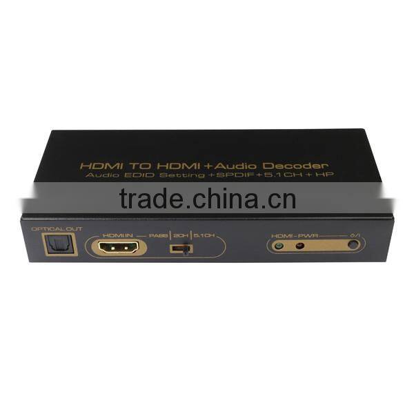 HDMI TO HDMI + Audio Decoder+ AUDIO EDID SETTING+SPDIF+5.1CH+HP