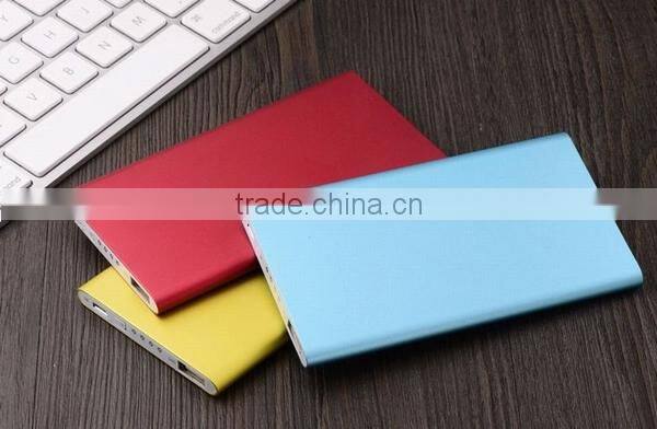 AWC372 Aluminium 5300mAh portable panel power bank slim power bank for phone