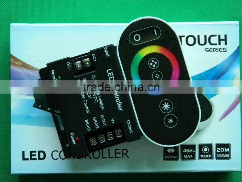 Touching LED Controller in Black for LED RGB lights rgb led touch panel controller