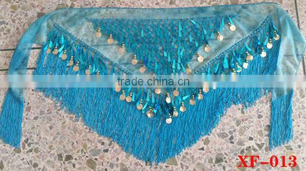 fashion blue sequin wide hip belts (XF-013)
