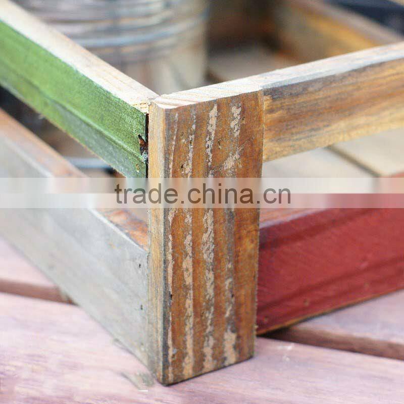 Shabby chic wood tool box for gardening