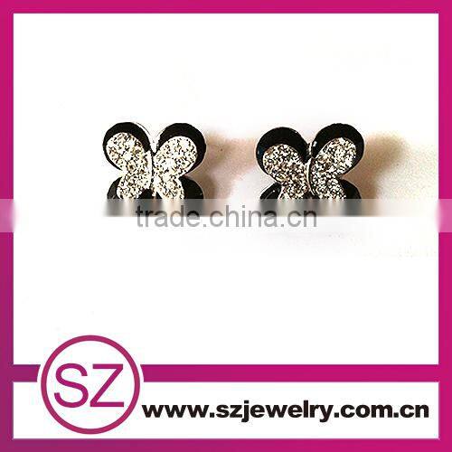 EN0064 wholesale fashion jewelry zircon micro paved heart earings alibaba china