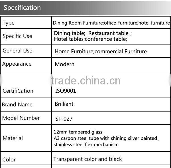 temper glass dining room tables(ST-027)