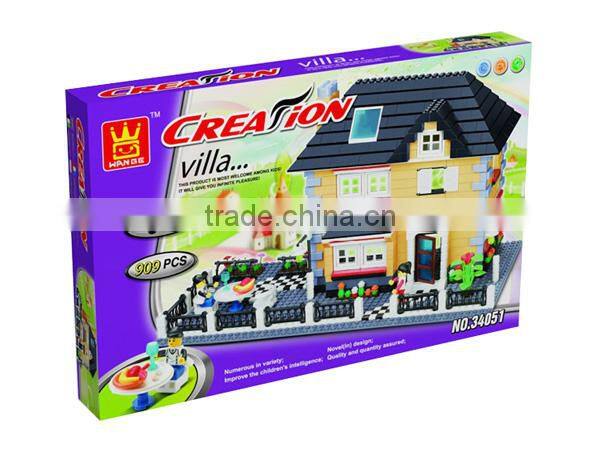 new educational intelligent toys villa building block