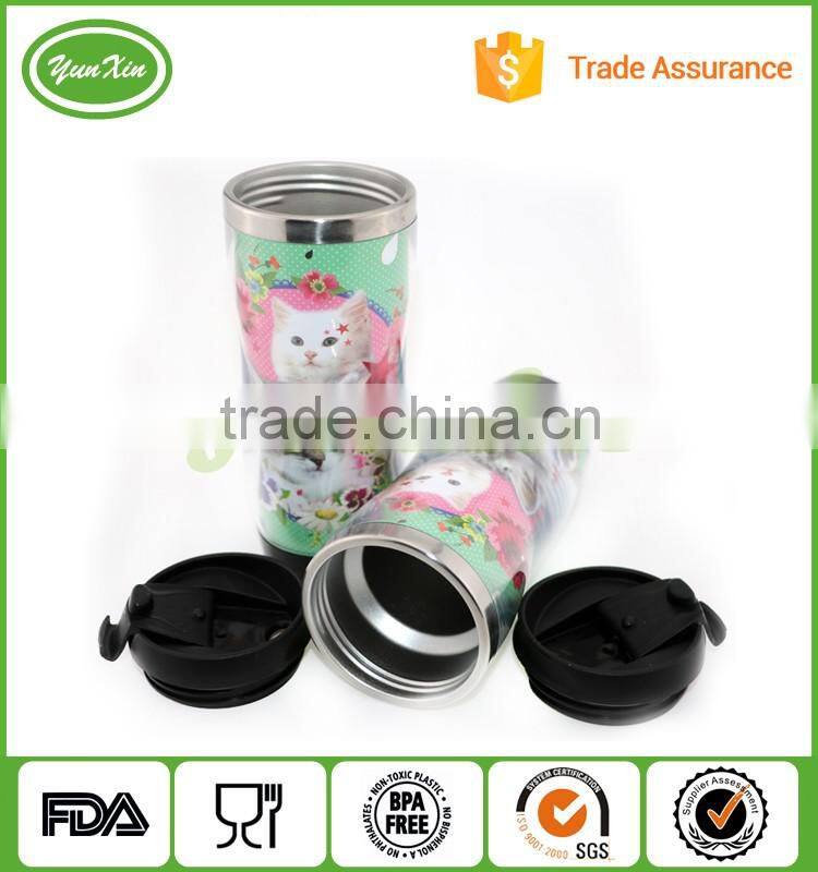 Wholesale Custom Double Wall Stainless Steel Tumbler With DIY design paper insert