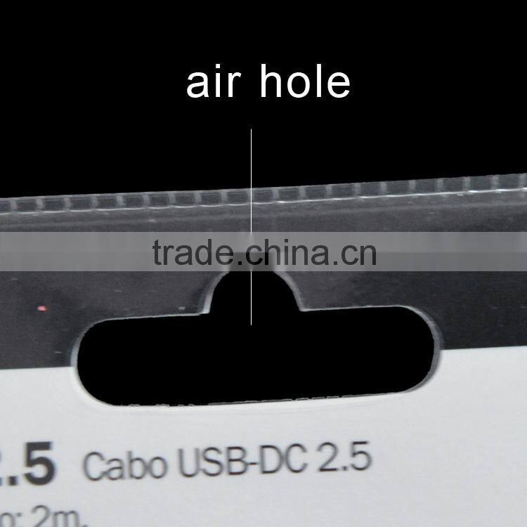 paper card header printing clear pvc materials plastic header bag