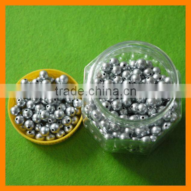 plastic Silver Pearl Beads Jewelry