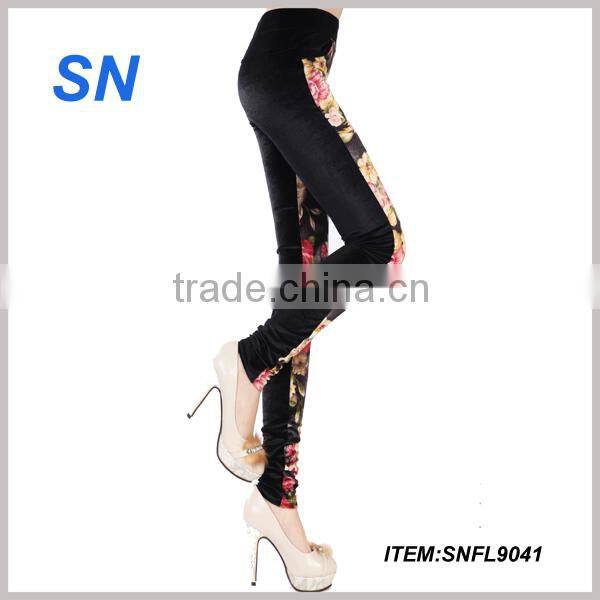 print leggings jeggings fashion design with flower