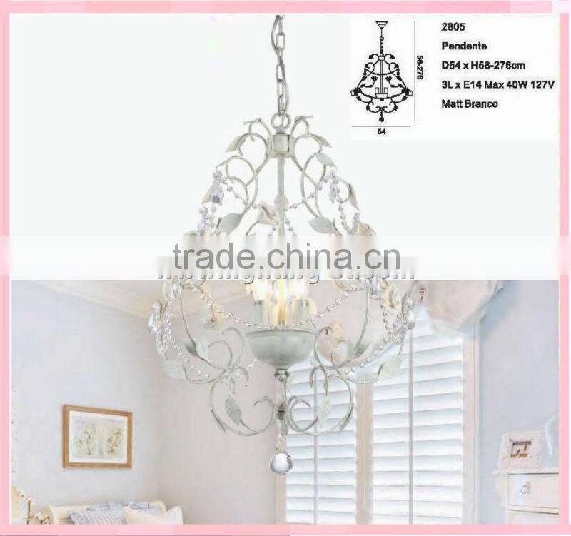 BLACK IRON CHANDELIER/ CHANDELIERS LIGHTING/ WITH FACETED CRYSTAL LEAVES