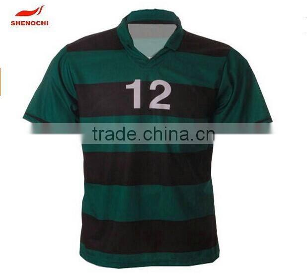 Customized sublimation printing durable rugby jersey with team logo rugby shirt custom sublimated blank rugby jersey made