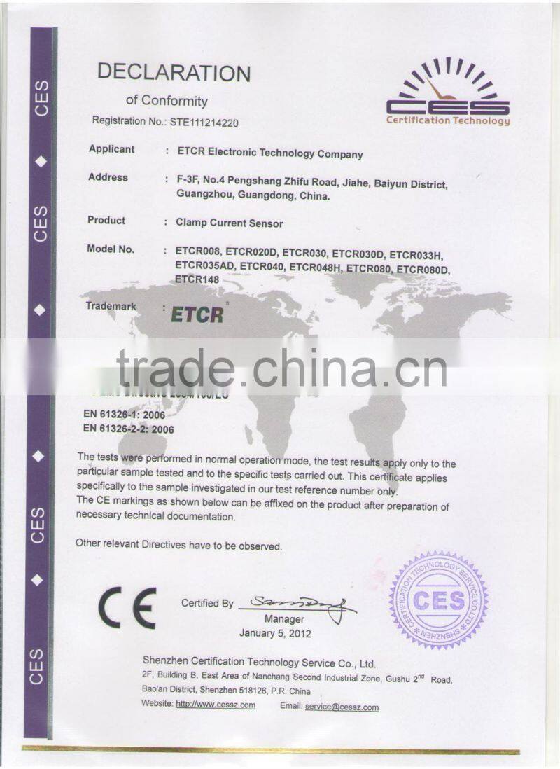 ETCR030 High Accuracy Clamp AC Leakage Sensor