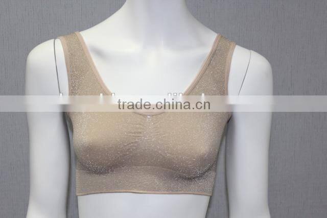 Seamless Lurex Shiny Glitter Bra