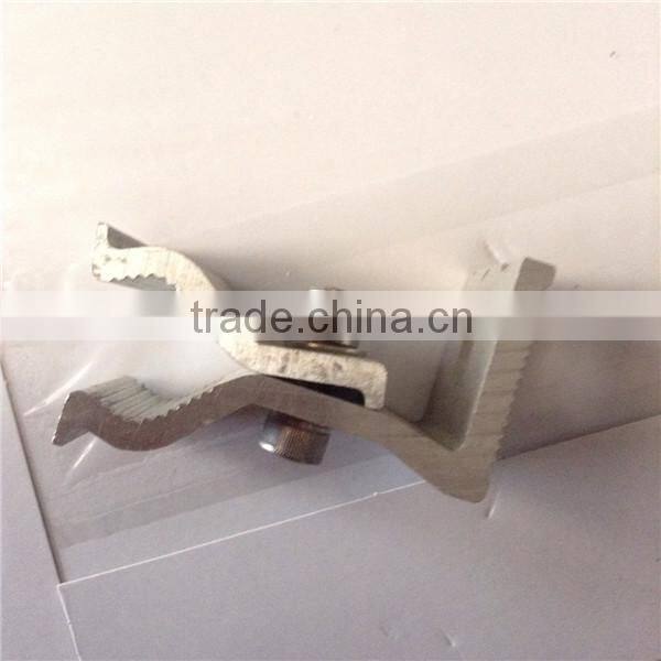custom designed metal clamps aluminum solar roof clamp for tin roof mounting brackets steel pipe clip fixing clamp mount