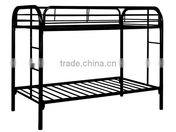 black strong and easy assemble metal refugee bunk loft bed